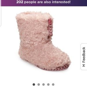 Pink bootie slippers